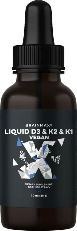 obrázek BrainMax Vegan Liquid D3 & K2 & K1, 30 ml