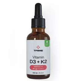 obrázek Trime Vitamín D3 + K2, 1000 IU - 682 kapek