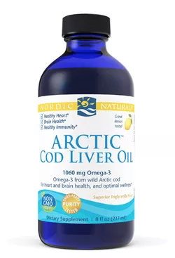 obrázek Nordic Naturals Arctic Cod liver oil (olej z tresčích jater) - Lemon, 237 ml