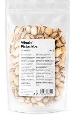 obrázek Vilgain Pistácie nasucho pražené neochucené 250 g