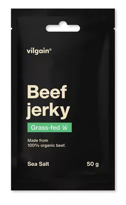 obrázek Vilgain Grass-Fed Hovězí jerky BIO – mořská sůl 50 g