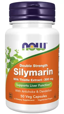 NOW Double Strength Silymarin milk thistle extract (extrakt z ostropestřce s artyčokem a pampeliškou), 300 mg