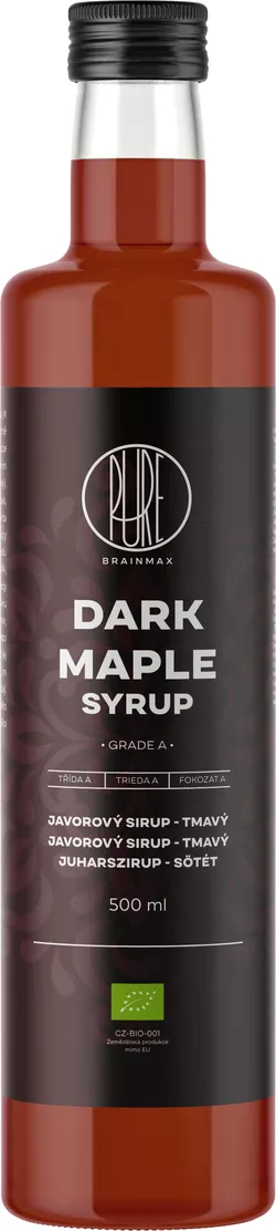 BrainMax Pure Javorový sirup Grade A - tmavý, BIO, 500ml