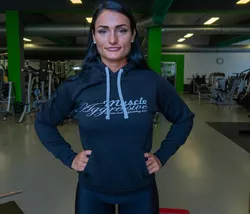 obrázek Dámska Fitness mikina Black - Muscle Aggressive S