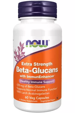 obrázek NOW® Foods NOW Beta glukany s ImmunEnhancer ™, Extra Strength, 60 rostlinných kapslí