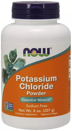 obrázek Now® Foods NOW Potassium Chloride Powder (draslík jako chlorid draselný prášek), 227g