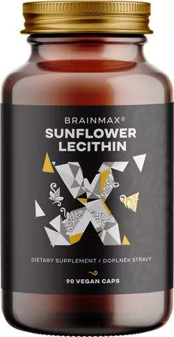 obrázek BrainMax Sunflower Lecithin, slunečnicový lecitin, 90 kapslí