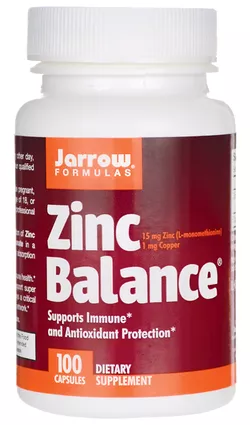 obrázek Jarrow Formulas Zinc Balance, L-methionin zinek L-OptiZinc + měď, 15mg, 100 kapslí