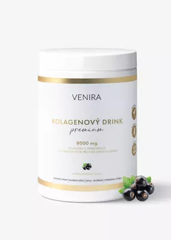 obrázek VENIRA PREMIUM kolagenový drink, černý rybíz, 324g