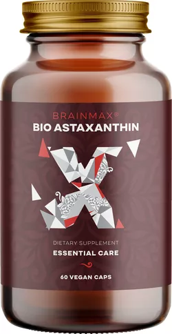 obrázek BrainMax Astaxanthin (Astaxantin) BIO, 8 mg, 60 rostlinných kapslí