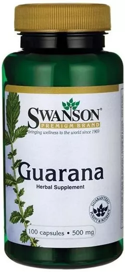 obrázek Swanson Guarana, 500 mg, 100 kapslí