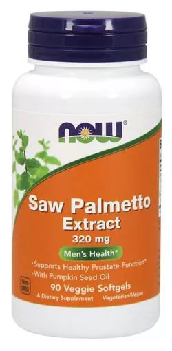 obrázek NOW® Foods NOW Saw Palmetto (Serenoa plazivá) extrakt, 320 mg, 90 rostlinných softgel kapslí