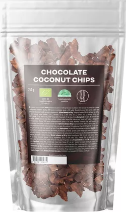 obrázek BrainMax Pure Kokosové chipsy v čokoládě, BIO, 250 g *CZ-BIO-001 certifikát