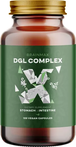 obrázek BrainMax DGL Complex (Deglycyrrhizinovaná lékořice), 100 rostlinných kapslí