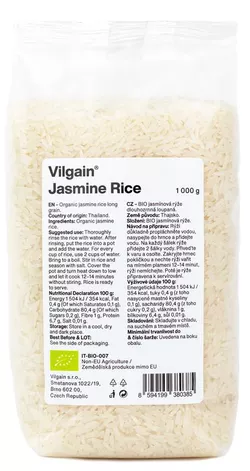 obrázek Vilgain Jasmínová rýže BIO 1000 g