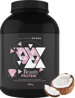 obrázek BrainMax Women Beauty Protein, protein pro ženy s kolagenem, keratinem a vitamíny, 1000 g