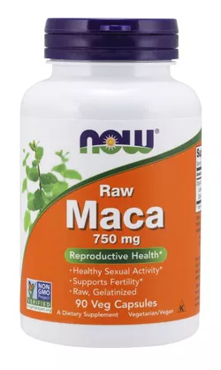 obrázek NOW® Foods NOW Maca (řeřicha peruánská koncentrát 6:1 RAW), 750 mg, 90 rostlinných kapslí