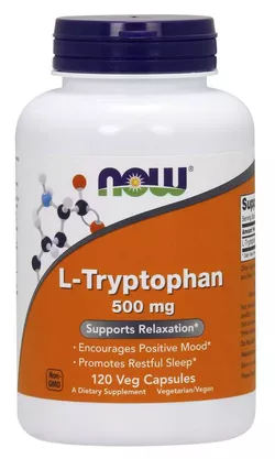 obrázek Now® Foods NOW L-Tryptofan 500 mg, 120 rostlinných kapslí