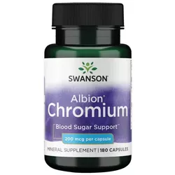 obrázek Swanson Chromium Chelated (chrom v chelátové vazbě), 200 mcg, 180 kapslí