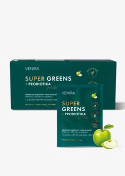 obrázek VENIRA super greens + probiotika, jablko, 30 sáčků