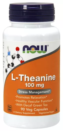 obrázek NOW® Foods NOW L-Theanine 100 mg, 90 kapslí