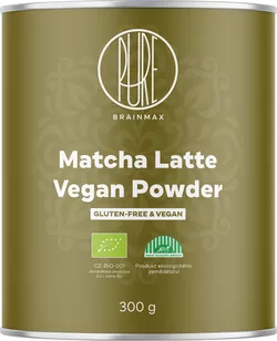 obrázek BrainMax Pure Matcha Latte Vegan tea, BIO, 300 g