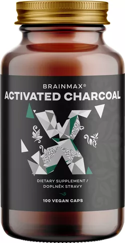 obrázek BrainMax Activated Charcoal, aktivní uhlí z kokosových skořápek, 575 mg