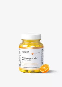 obrázek VENIRA srdíčka pro vlasy, nehty a pleť, 60denní kúra - pomeranč
