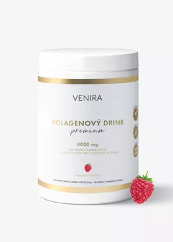 obrázek VENIRA PREMIUM kolagenový drink pro vlasy, nehty a pleť, malina, 324g