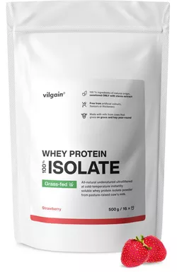obrázek Vilgain Grass-Fed Whey Protein Isolate jahoda 500 g