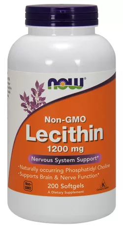 obrázek NOW® Foods NOW Sunflower Lecithin (slunečnicový lecitin), 1200 mg, 200 softgelových kapslí