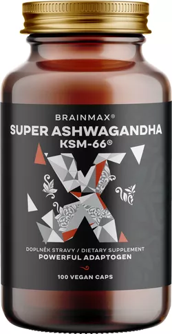 obrázek BrainMax Super Ashwagandha extrakt KSM-66, Ašvaganda