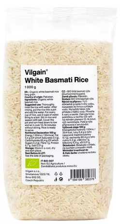 obrázek Vilgain Basmati rýže bílá BIO 1000 g